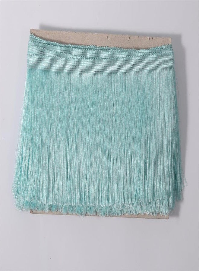 Anida Fringe Trim Lace Polyerter Fibre Tassel 6Inch Wide 9 Meter Packing Long for Clothes Accessories Latin Wedding Dress DIY Lamp Shade Decoration (Mint Green) - Image 3